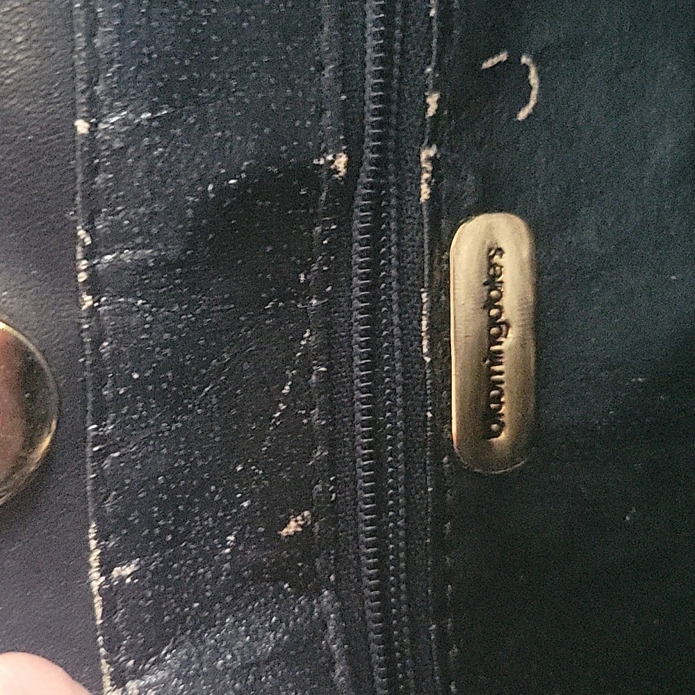 Bloomingdale's Quilted Navy Blue Chain Shoulder Bag - Picture 10 of 12